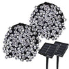 1+1 GRATIS Instalatie 100 LED pentru exterior cu incarcare solara Alb Rece