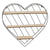 Raft decorativ din lemn si metal in forma de inima, 33.5x9.5x32 cm