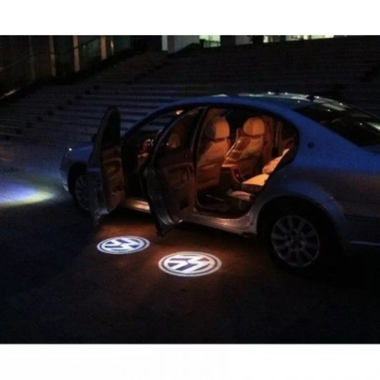Set 2 holograme LED cu logo pentru portiere