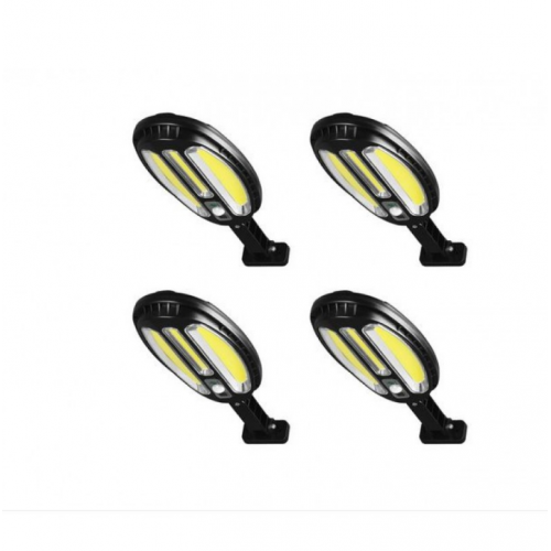 Set 4 x Lampa stradala 96 LED COB cu incarcare solara