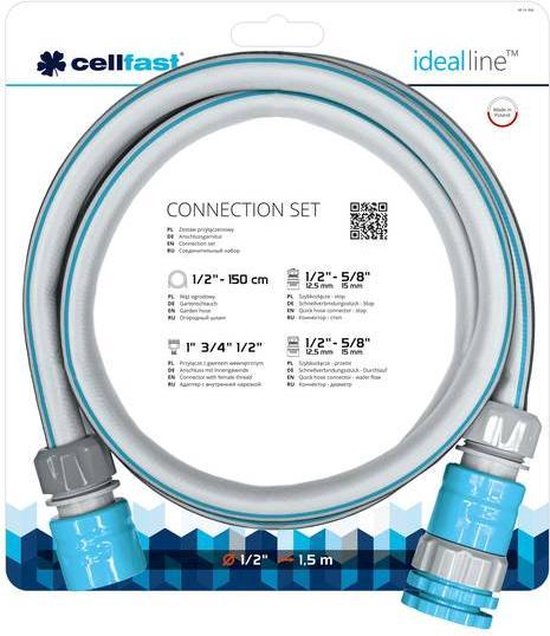 Set conectare rapida , O 12.5 mm, 6 bar, L 1.5 m