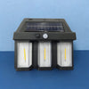 Set 3 x Lampa Solara de Perete tripla, LED, Senzor Miscare