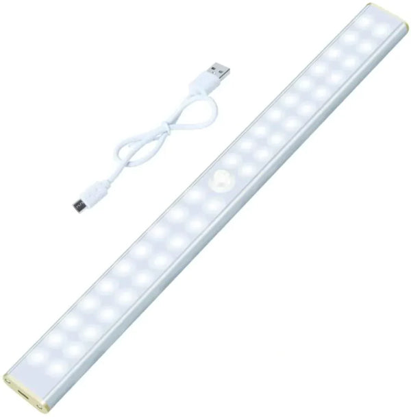 Set 2 x Lampa led 30 cm cu senzor de miscare, suport magnetic, reincarcare prin USB, portabila, lumina rece