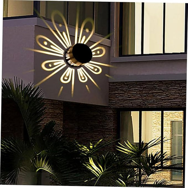 Set 6 lampi solare decorative, pentru gradina, LED multicolor, rezistente la intemperii, negru