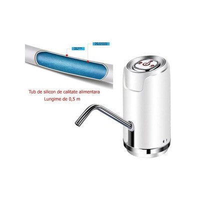 Pompa electrica de apa , pentru bidoane mari, cu acumulator reincarcabil USB