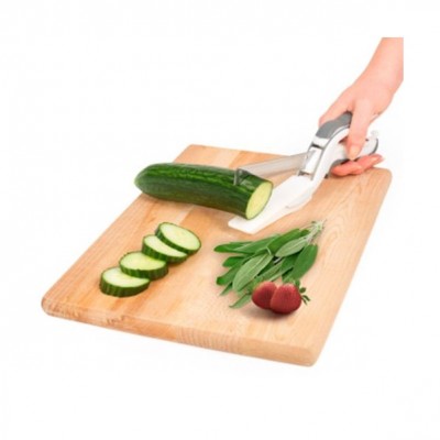 Cutit inox multifunctional pentru carne, legume, taie precum o foarfeca