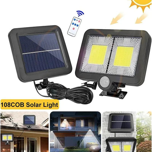 Set 6 Lampi solare Led SL-F108 Cob cu senzor de miscare+telecomanda