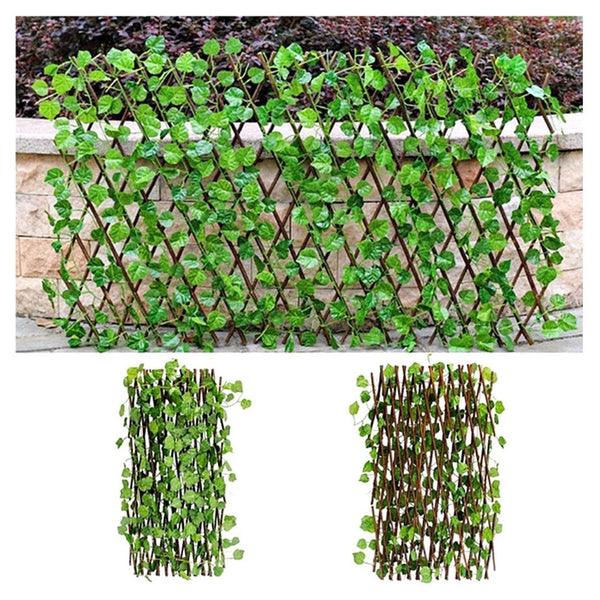 1+1 CADOU Gard decorativ, 200x100 cm, extensibil, potrivit pentru balcon, curte sau terase