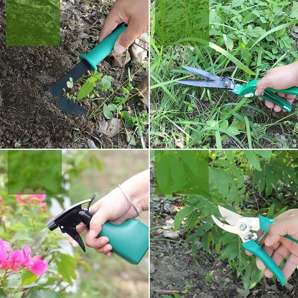 Set Trusa Cu Unelte De Gradina, 10 Accesorii Pentru Gradinarit