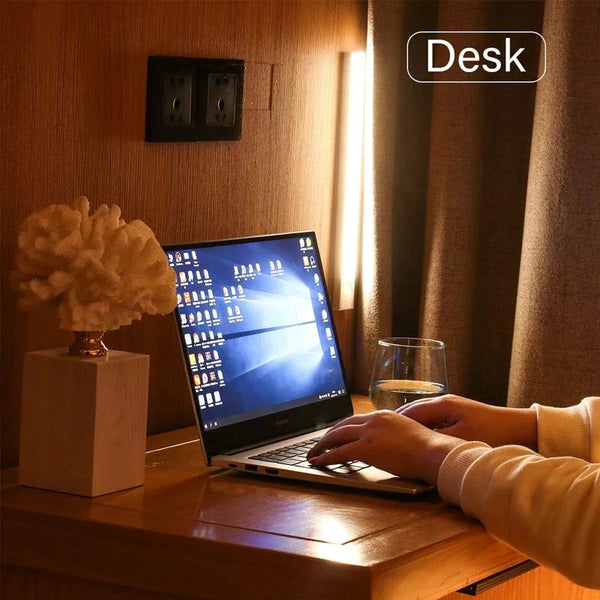 Set 2 x Lampa led 30 cm cu senzor de miscare, suport magnetic, reincarcare prin USB, portabila, lumina rece