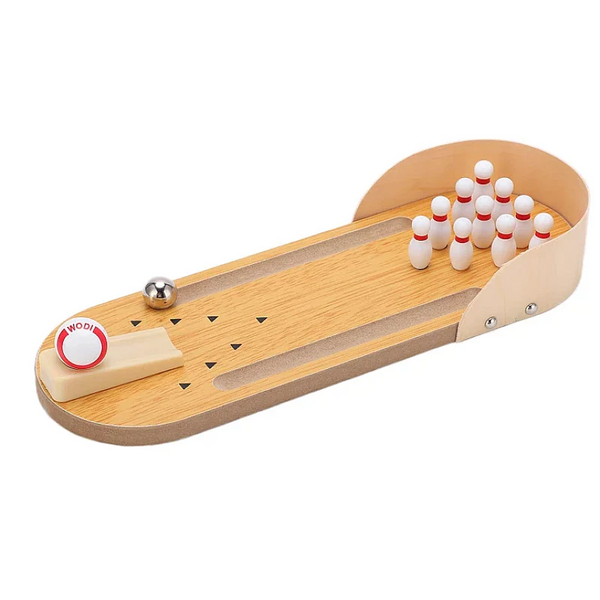 Joc Mini Bowling de Masa din lemn , 29 cm