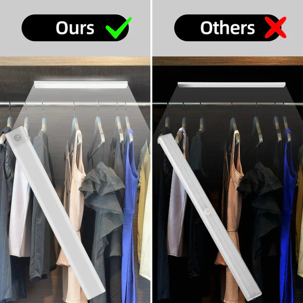 Set 2 x Lampa led 30 cm cu senzor de miscare, suport magnetic, reincarcare prin USB, portabila, lumina rece