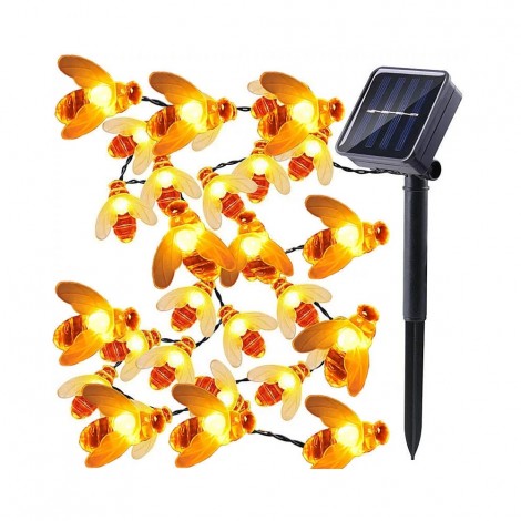 1+1 Gratis - Instalatie solara 50 albinute, alb cald