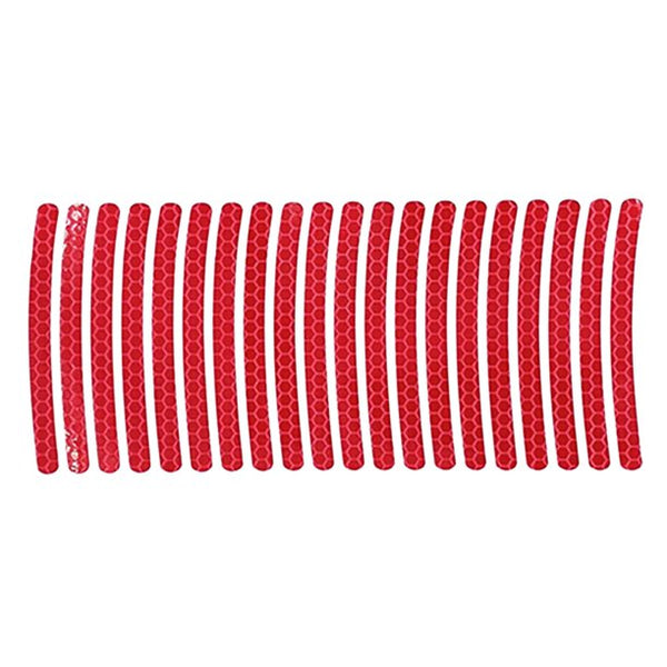 Set 20 Benzi Autocolante Reflectorizante Rosii