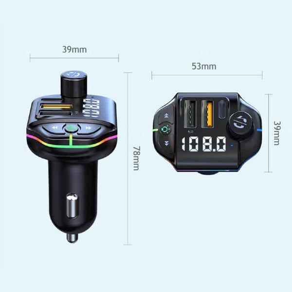 Car kit modulator FM BGRJ-A10, Mp3 Player, USB, Type C, fast charge