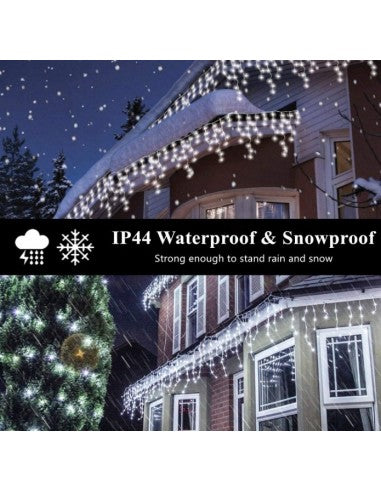 Set 3x Instalatie franjuri 12M Alb Rece