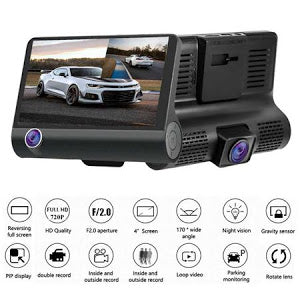 Camera auto tripla Blackbo L300-1, Full-HD, 3 camere, ecran 4'', G Senzor