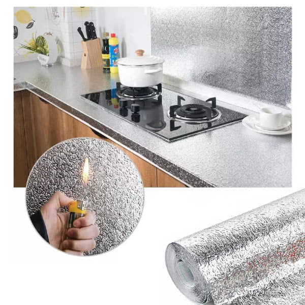 Folie de aluminiu adeziva argintiu 60 x 300 cm