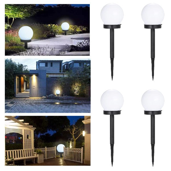 Set 4 x Lampa LED solara Kula, IP 44, 34 cm