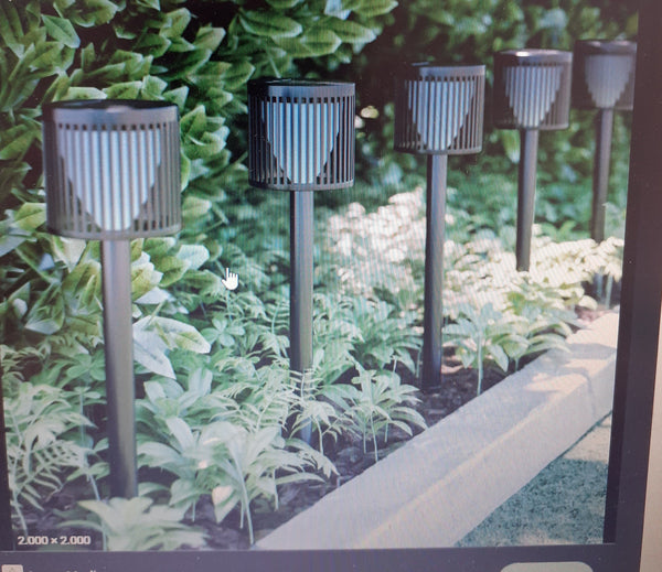 Set 4 x Lampa solara Inspire Nioki, IP44, H39cm, neagra