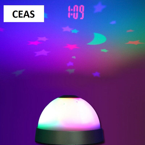 Ceas digital lampa de veghe cu proiectie ora si stele