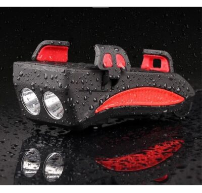 Lanterna suport telefon bicicleta, alarma, baterie de incarcare