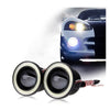 Set 2 proiectoare auto cu LED Angel Eyes, 64 mm/76 mm/89 mm, lumina alba
