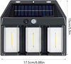 Set 3 x Lampa Solara de Perete tripla, LED, Senzor Miscare