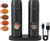 Set 2 Rasnite Electrice Pentru Sare Piper Sau Alte Condimente Inoxidabil Nivel Rasnire Ajustabil Incarcare USB Tyce-C