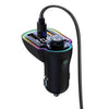 Car kit cu lumini ambientale, modulator FM, Mp3 Player, Type C PD 20W, fast charge QC3.0, BGRJ-A8