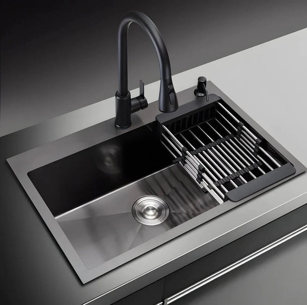 Chiuveta Bucatarie Profesionala Inox HS GRI-NEGRU 750x450 mm