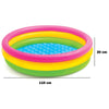 Piscina gonflabila Curcubeu cu podea moale pentru copii, 110x30 cm, multicolor