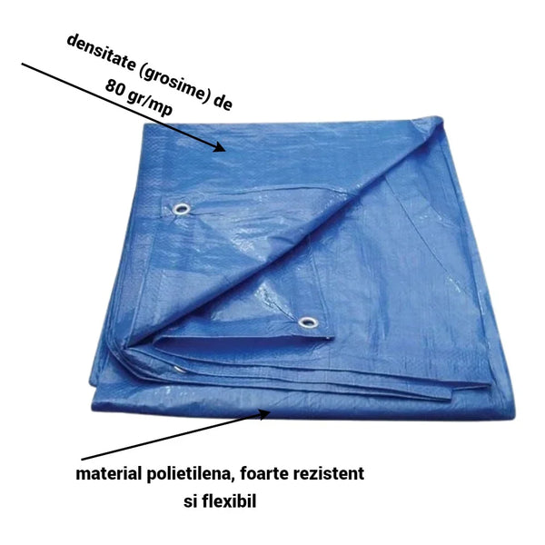 Set 2 x Prelata de protectie 4/5 m, impermeabila, rezistenta la UV si grindina